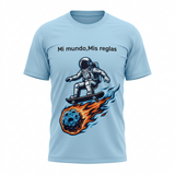 Polo «Mi mundo, mis reglas» — Astronauta skater