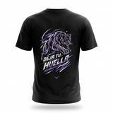 Polo negro estampado «Deja tu huella»
